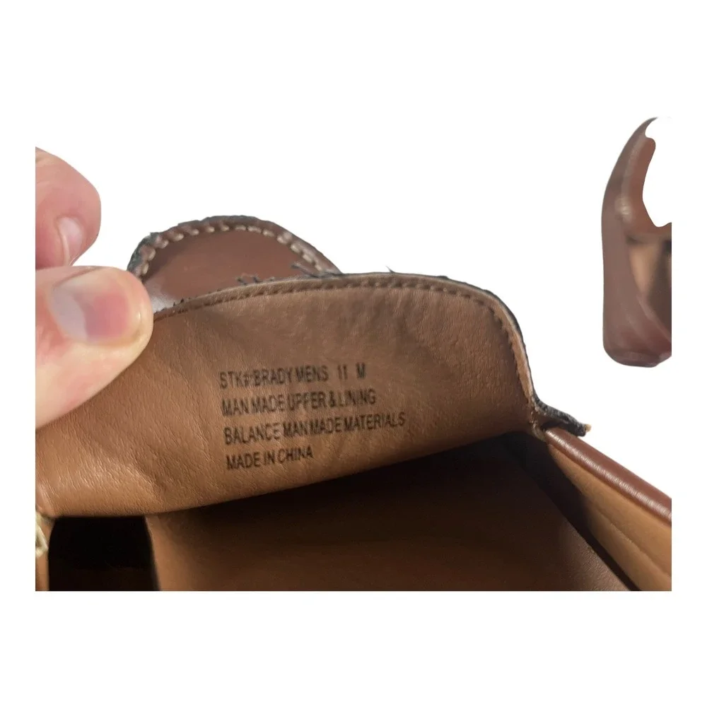 Saddlebred Brady Men's Brown Leather Driving Moccasins Loafers Shoes Size 11
